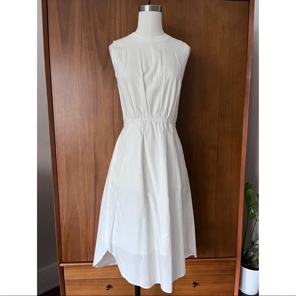 Madewell Cotton Lakeshore Midi Dress White Size 2 - Picture 4 of 4
